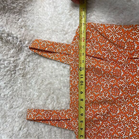 Raffaella petite fully lined orange and beige mini dress with side zipper SZ 14P - Picture 6 of 12